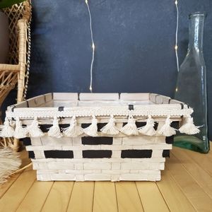☆SOLD☆ Boho Fringe Basket
